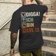 Digga Ich Bin 13 Jahre 13Th Birthday Boy Gamer T-Shirt mit Rückendruck Geschenke für Ihn