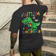 Dinosaur T-Rex Autism Is My Superpower Autism Awareness Boys Men's T-shirt Back Print Gifts for Him