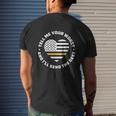 Dispatcher Usa Flag Heart Thin Yellow Proud Line American Mens Back Print T-shirt Gifts for Him