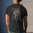 Distressed Firefighter Dad Men Father's Day Fireman Mens Back Print T-shirt Gifts for Him