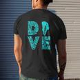 Dive Springboard Diver Diving Board Mens Back Print T-shirt Gifts for Him
