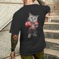 Divertido Gato De Boxeo Amantes Del Boxeo Y Boxeador Camiseta Hombre Estampado Espalda Regalos para él