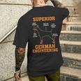 Dobermans Superior German Engineering Men's T-shirt Back Print Gifts for Him