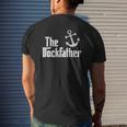 The Dockfather Boating Fishing Boat Dad Captain Boater Mens Back Print T-shirt Gifts for Him