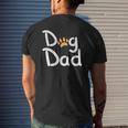 Dog Dad With Paw Print Mens Back Print T-shirt Gifts for Him