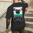 Dog Dad Pug Hunde Mops Papa T-Shirt mit Rückendruck Geschenke für Ihn