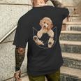 Dog Lovers Poodle In Pocket Dog Face Men's T-shirt Back Print Gifts for Him