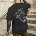Dog Schnauzer T-Shirt mit Rückendruck Geschenke für Ihn