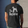 The Dogfather Airedale Terrier Silhouette Dog Mens Back Print T-shirt Gifts for Him
