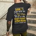 Don' Flirt With Me I Love My Man He Is A Heavy Equipment Operator He Will Murder You Men's T-shirt Back Print Gifts for Him