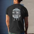 Don't Touch My Grill Or My Daughter Bbq Mens Back Print T-shirt Gifts for Him