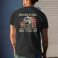 Doodle Dad Goldendoodle Regular Dad But Cooler American Flag Mens Back Print T-shirt Gifts for Him