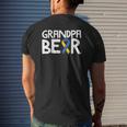Down Syndrome Awareness S T21 Day Grandpa Bear Mens Back Print T-shirt Gifts for Him