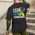 Down Syndrome Tag Liebe Zählt Keine Chromosomen Trisomie 21 T-Shirt mit Rückendruck Geschenke für Ihn