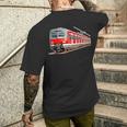 Driftzug Bahn Railenverkehr Travel Train Railway T-Shirt mit Rückendruck Geschenke für Ihn