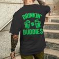 Drinking Buddies Irish Proud St Patrick's Day Womens Men's T-shirt Back Print Gifts for Him