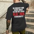 Du Machst Mir Keine Angst Ich Bin Mit Einem Albaner Black T-Shirt mit Rückendruck Geschenke für Ihn