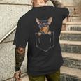 Dwarf Pinscher Bag Dog Pet Dog Dwarf Pinscher T-Shirt mit Rückendruck Geschenke für Ihn