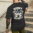 Easter Bunny Security Guard Cute & Egg Hunt Men's T-shirt Back Print Gifts for Him