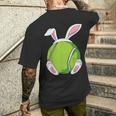 Easter Bunny Tennis Easter Tennis Rabbit Ears T-Shirt mit Rückendruck Geschenke für Ihn
