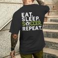 Eat Sleep Soccer Repeat Soccer Men's T-shirt Back Print Gifts for Him