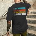 Eat Sleep Warhammers Repeat Gamer Retro Video Game T-Shirt mit Rückendruck Geschenke für Ihn