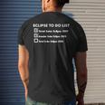 Eclipse Checklist Total Solar Eclipse 2024 Annular 2023 Men's T-shirt Back Print Gifts for Him