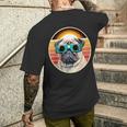 Eclipse Dogs Where Pug Charm Meets Celestial Wonder Men's T-shirt Back Print Gifts for Him