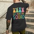 Egg Hunting Squad Crew Family Happy Easter Bunny Men's T-shirt Back Print Gifts for Him
