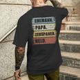 Ehemann Papa Zerspaner Held Zerspanungsmechanikeratertag T-Shirt mit Rückendruck Geschenke für Ihn