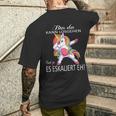 Einhorn Bin Da, Losgehen Kann & Ja Es Escaliert Eh Kurzärmliges Herren-T-Kurzärmliges Herren-T-Shirt Geschenke für Ihn