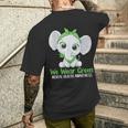 Elehant Mental Health Awareness Green Ribbon Men's T-shirt Back Print Gifts for Him