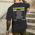 Elektrotechnik Elektroniker Handwerker Elektriker Black T-Shirt mit Rückendruck Geschenke für Ihn