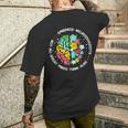 Embrace Neurodiversity Brain Autism Awareness Adhd Autistic Men's T-shirt Back Print Gifts for Him
