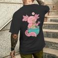 Me Encantan Los Fideos Y El Axolotl Kawaii Anime Kawaii Camiseta Hombre Estampado Espalda Regalos para él