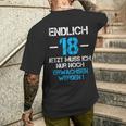 With 'Endlich 18 Jetzt Muss Nur Noch Erwachsen Werden T-Shirt mit Rückendruck Geschenke für Ihn