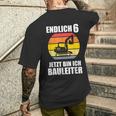 Endlich 6 Builder 6Th Birthday Digger T-Shirt mit Rückendruck Geschenke für Ihn