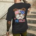 English Bulldog Merica 4Th Of July Men's T-shirt Back Print Gifts for Him