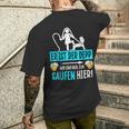 Er Ist Der Depp Wir Sind Nur Zum Saufen Hier T-Shirt mit Rückendruck Geschenke für Ihn