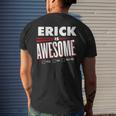 Erick Is Awesome Family Friend Name Men's T-shirt Back Print Gifts for Him