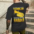 Es Kommt Nicht Auf Die Technik An Tuba Player Tubist Tubas T-Shirt mit Rückendruck Geschenke für Ihn