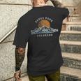 Estes Park Colorado With Mountain Sunset Scene Men's T-shirt Back Print Gifts for Him