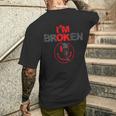 Estoy Roto Estoy Bien Roto Estoy Roto En La Parte Posterior Camiseta Hombre Estampado Espalda Regalos para él