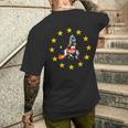 Europa Bandera Europa Países Bandera Europea Unión Europea Camiseta Hombre Estampado Espalda Regalos para él