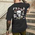 Evil Old Man Grandpa Dad Skullintage Biker T-Shirt mit Rückendruck Geschenke für Ihn