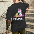 Eww People Cute Unicorn Men's T-shirt Back Print Gifts for Him