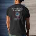 Expecting Dad 4Th Of July Twin Pregnancy Reveal Announcement Mens Back Print T-shirt Gifts for Him