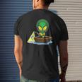 Exterrestrial Ufo Lake Fishermen Sail Fish Fishing Alien Dad Mens Back Print T-shirt Gifts for Him