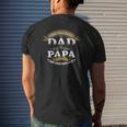 Family Dad & Papa Father's Day Grandpa Daddy Mens Back Print T-shirt Gifts for Him