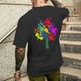 Farbspritzer Lebensbaum Farbsplckse Dress Blocks Paint Splash T-Shirt mit Rückendruck Geschenke für Ihn